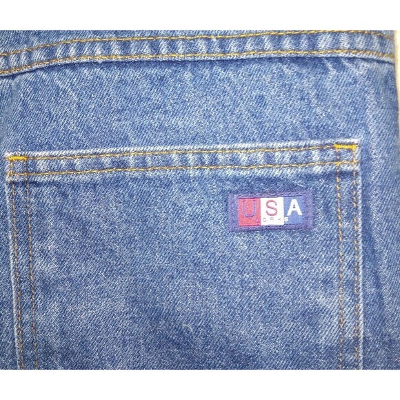 VTG Diamond Gusset Jeans Mens 46×32 Blue Regular Fit Made in USA measures 46×29 - Picture 4 of 7